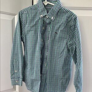 Vineyard Vines boys  Green Checkered Shirt